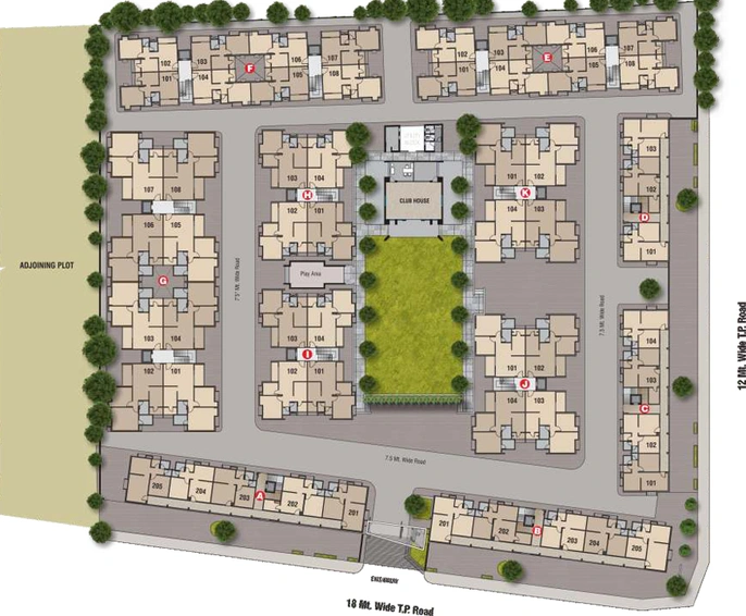 Master Plan of Shreenath Puram in Nizampur, Vadodara - Image 80543