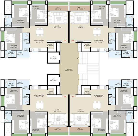 Floor Plan of Shree Silvassa Stone in Mota Varachha, Surat - Image 80549