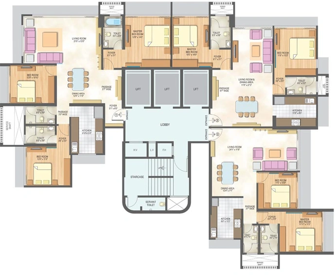 Floor Plan of Sona Asteria Heights in Prabhadevi, Mumbai - Image 80561