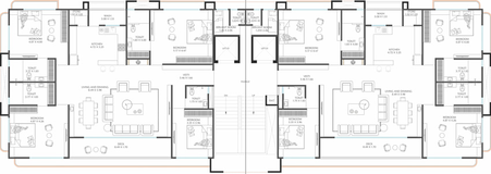 Floor Plan of Roland Towers in Magdalla, Surat - Image 80568