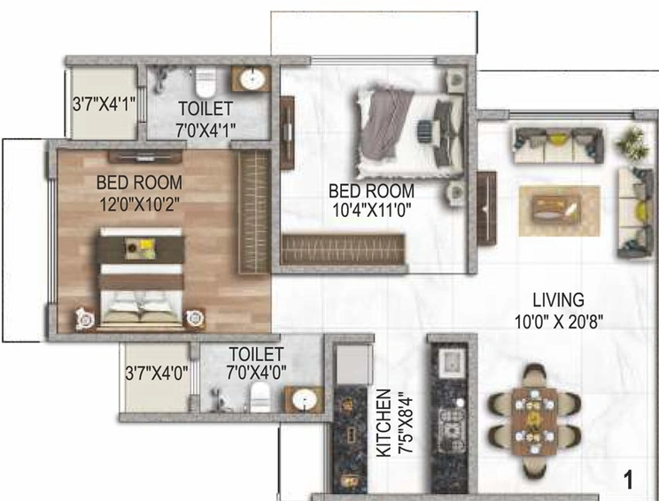 2 BHK Flat in Kesar Scion in Ghatkopar East, Mumbai - Image 626488