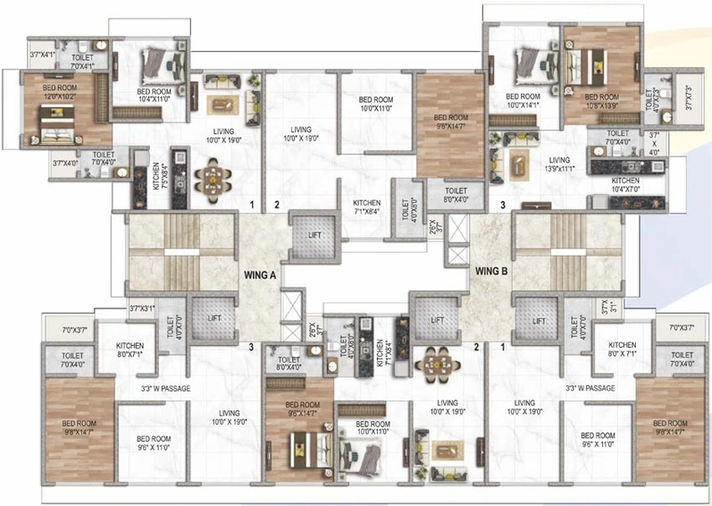 Floor Plan of Kesar Scion in Ghatkopar East, Mumbai - Image 81099