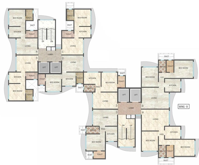Floor Plan of Raviraj Royal in Kandivali West, Mumbai - Image 80575