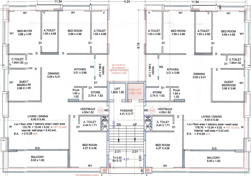 Floor Plan of Ravani Green Serene in Magdalla, Surat - Image 80594