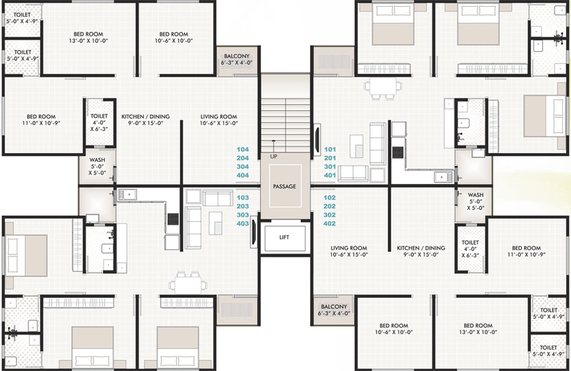 Master Plan of Akshar Amrut in Atladara, Vadodara - Image 81204