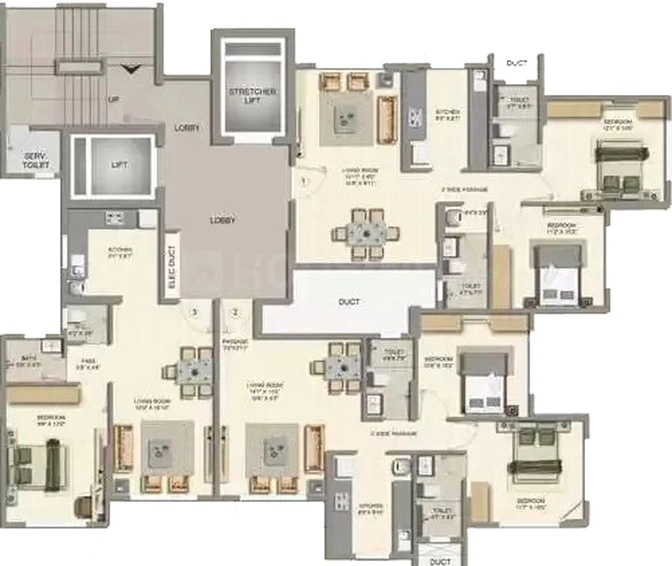 Floor Plan of Tejukaya Esperanza in Lalbaug, Mumbai - Image 26709