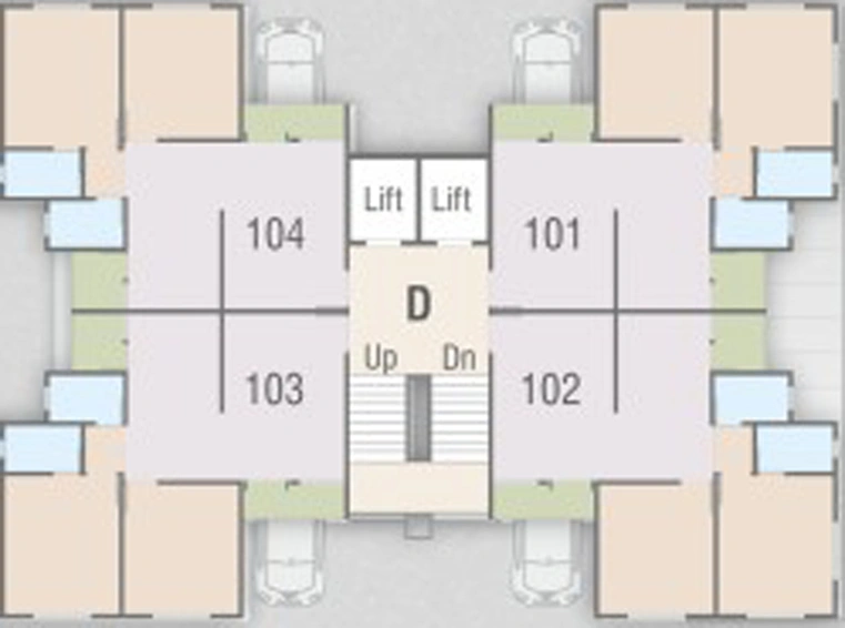 Floor Plan of Brookfieldz Devbhumi in Manjalpur, Vadodara - Image 80604