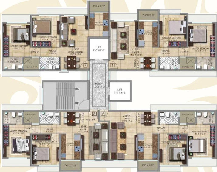 Floor Plan of Paradigm Ananda Residency in Borivali West, Mumbai - Image 80615