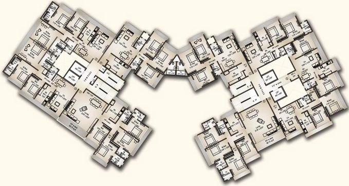 Floor Plan of Unique Shanti Sparsh in Andheri East, Mumbai - Image 80948