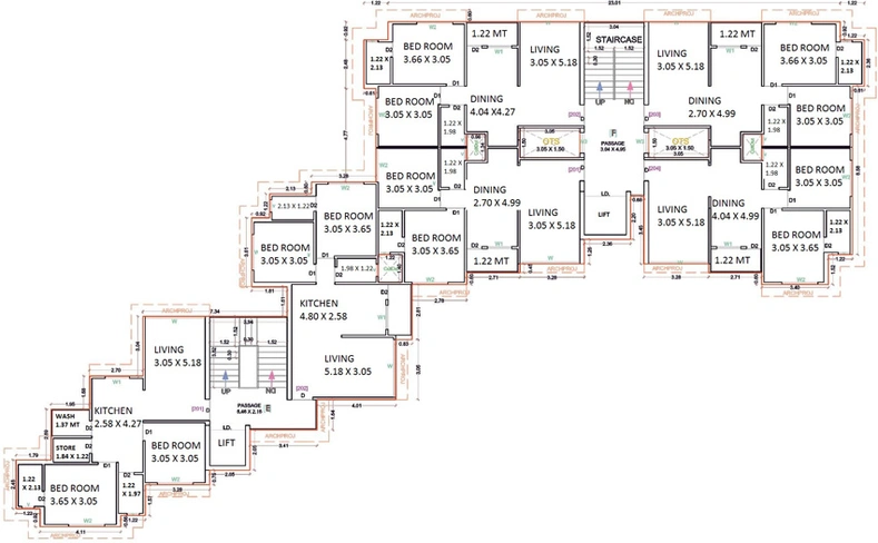 Floor Plan of Laxmi Homes in Bamroli, Surat - Image 81350