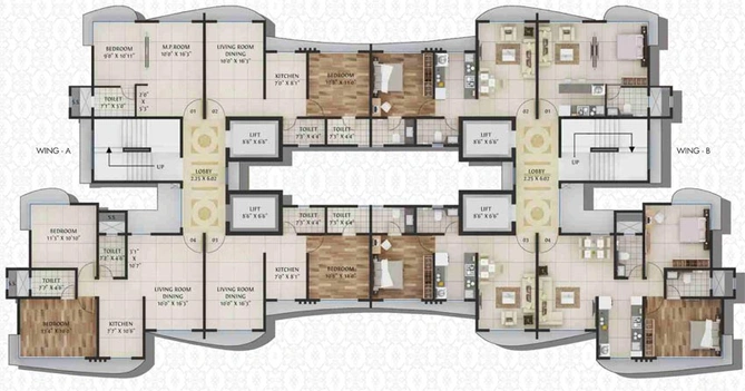 Floor Plan of Crescent Landmark in Andheri East, Mumbai - Image 81108