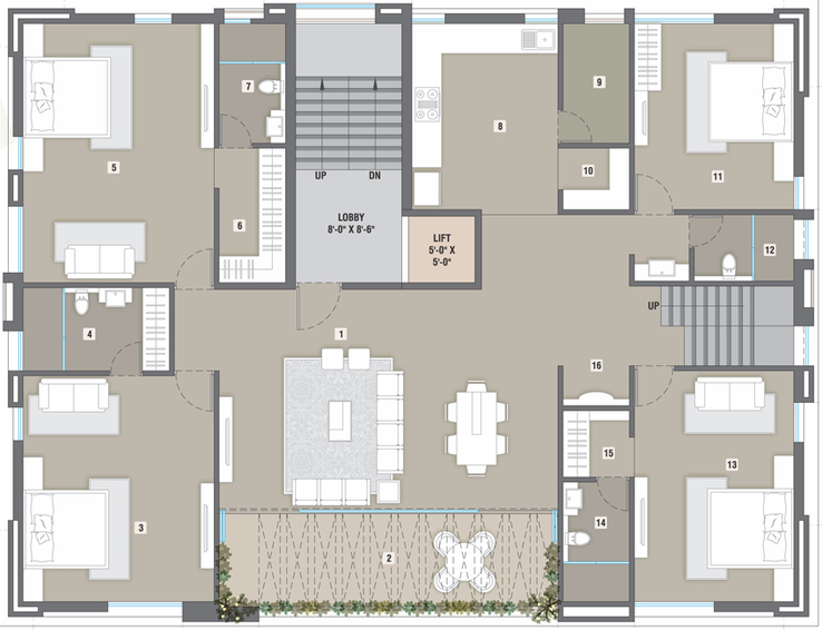 4 BHK Flat in Vaibhav Beryl in Alkapuri, Vadodara - Image 625040