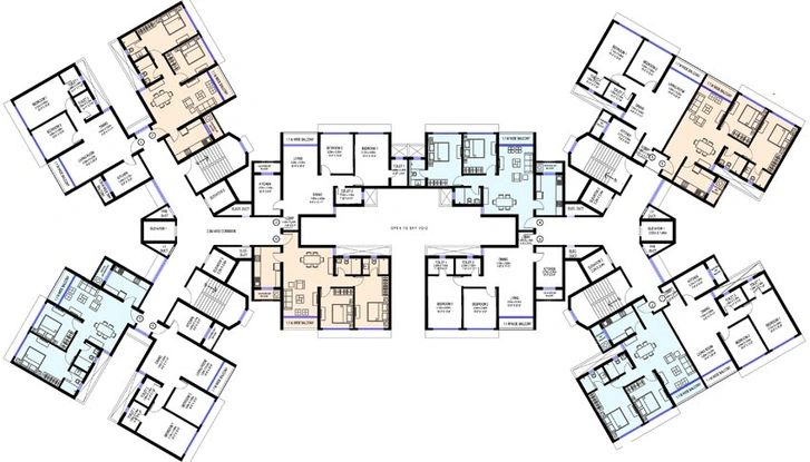 Floor Plan of Sea Princess Gundecha Trillium in Kandivali East, Mumbai - Image 80738