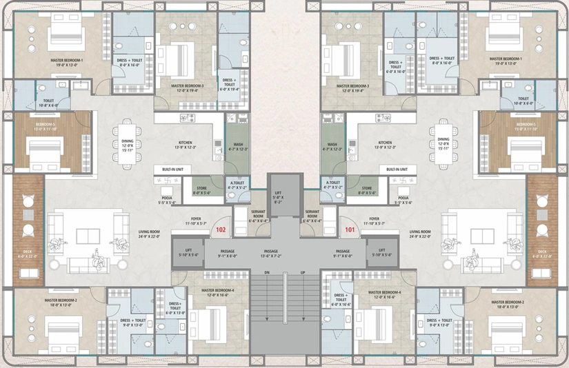 Floor Plan of Ratnakar The Majesty in Vesu, Surat - Image 81335