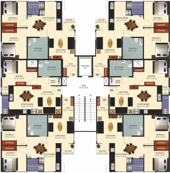 Floor Plan of Othello Valencia Emeritus in Vadsar Road, Vadodara - Image 81237