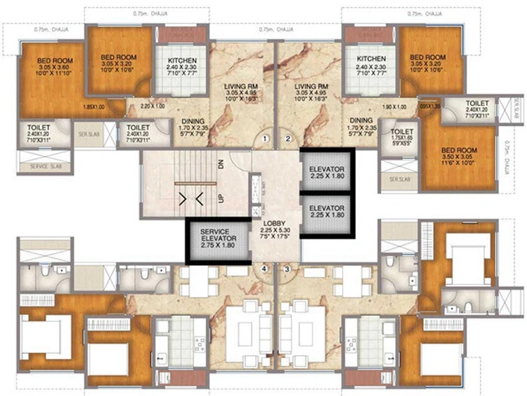 Floor Plan of Susharda Celestial in Bhandup West, Mumbai - Image 80874
