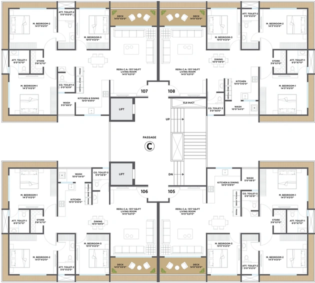 Floor Plan of Pramukh Revanta in Vesu, Surat - Image 80786