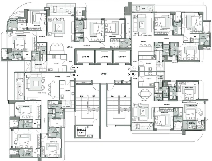 Floor Plan of D&A Cassias in Bandra West, Mumbai - Image 80888