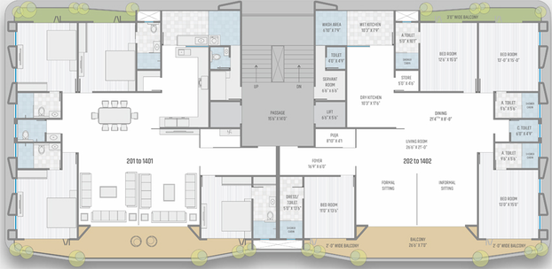 Floor Plan of VR 26 in Chhani, Vadodara - Image 80801