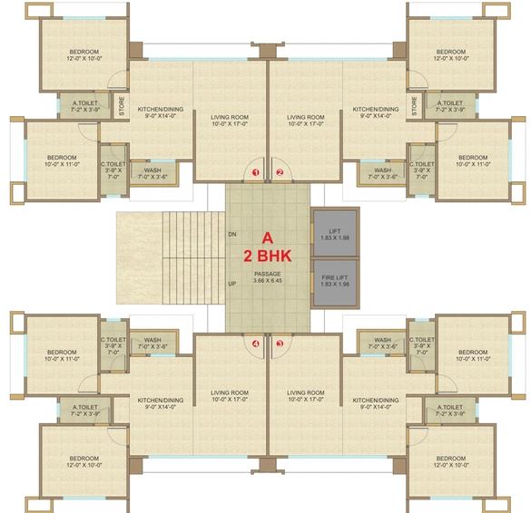 Floor Plan of Darshan Laxminarayan Sky in Mota Varachha, Surat - Image 80815