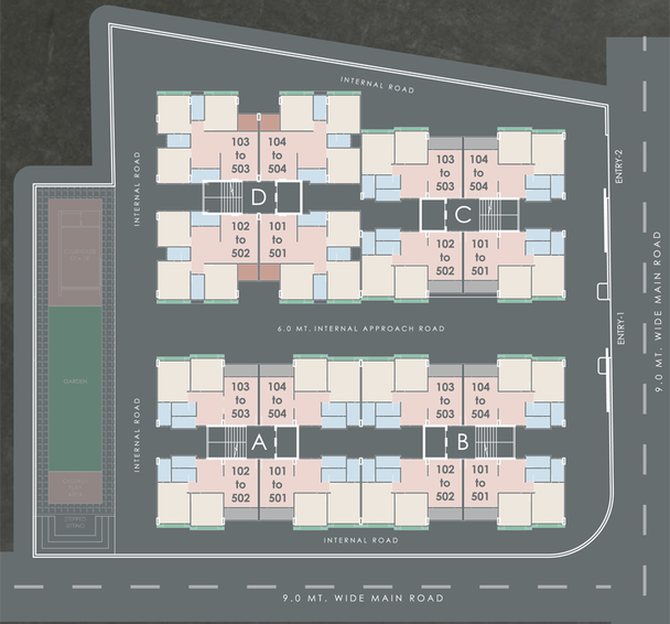 Master Plan of VR Shree Nidhi Residency in Waghodia Road, Vadodara - Image 103625