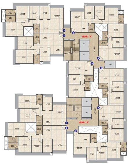 Floor Plan of Teenmurty Summit in Borivali East, Mumbai - Image 80916