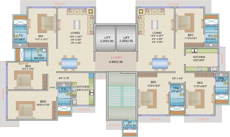 Floor Plan of AP Florence in Khar West, Mumbai - Image 80909