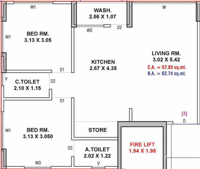 2 BHK Flat in Omkar Navkar Heights in Uttran, Surat - Image 626814