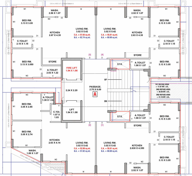 Floor Plan of Omkar Navkar Heights in Uttran, Surat - Image 81290