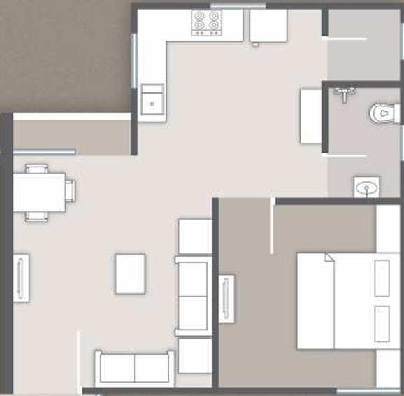 1 BHK Flat in Ratnam Phonix Resicom in Waghodia Road, Vadodara - Image 698835