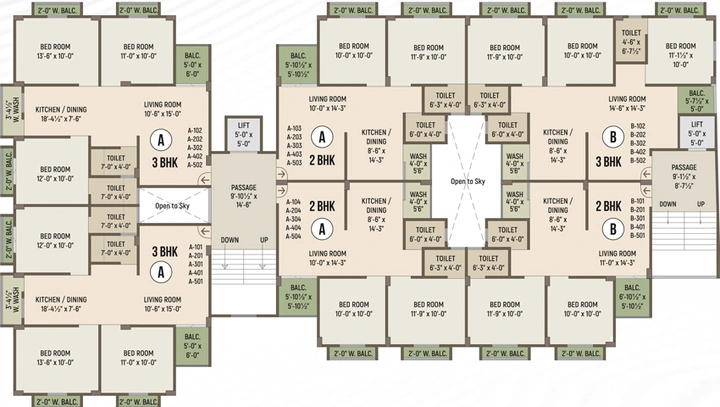 Floor Plan of Shivam Jalaram Heritage in Tandalja, Vadodara - Image 81424