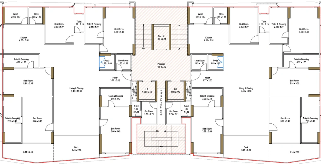 Floor Plan of Avadh Bertina in Vesu, Surat - Image 81438