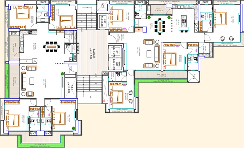 Floor Plan of The Platinum River in Katargam, Surat - Image 82638