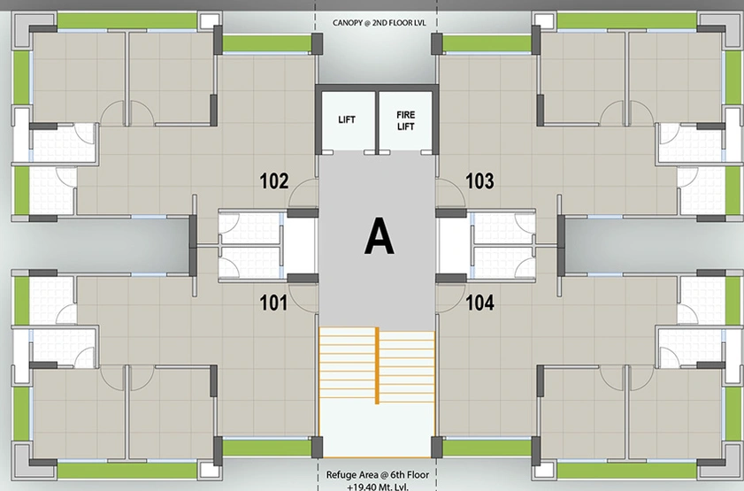 Floor Plan of Keith Kiran Pearl in Kosad, Surat - Image 81484