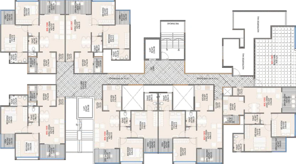 Floor Plan of Spar Meriton Tower in Ambegaon, Pune - Image 20478