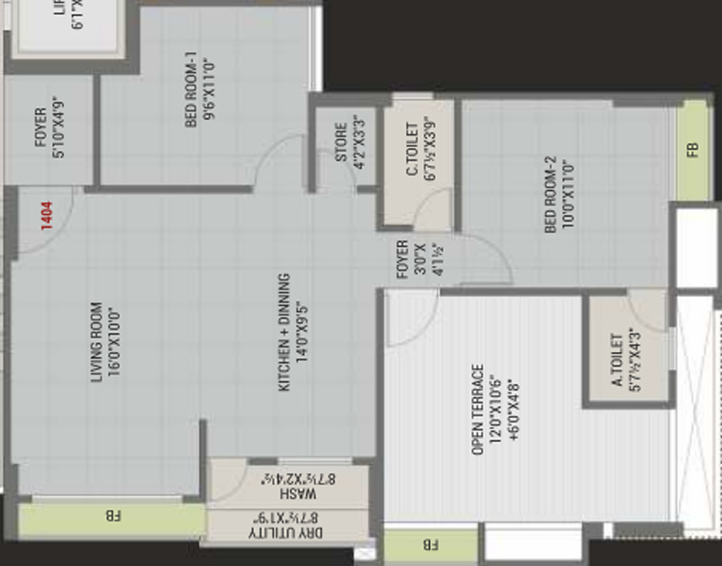 2 BHK Flat in Vaibhav Prince Heritage in Dabholi, Surat - Image 631767