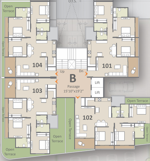 Floor Plan of VR Luxuria in Bhayli Road, Vadodara - Image 81501