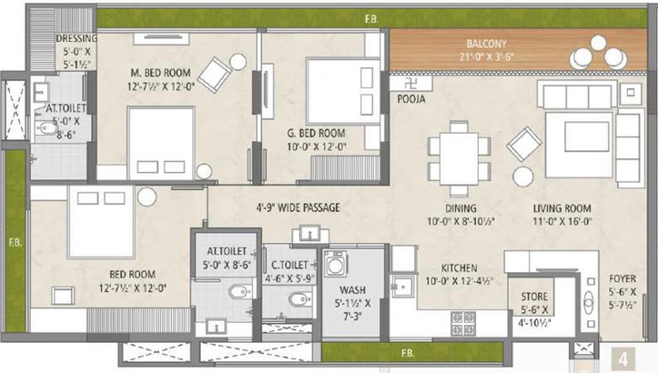 3 BHK Flat in Aston Homes in Palanpur, Surat - Image 627458