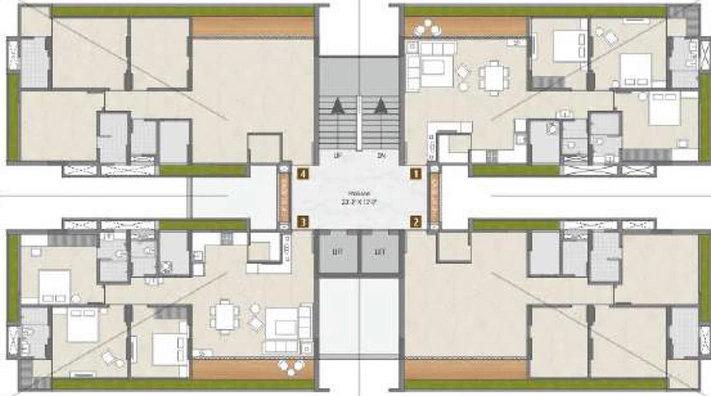 Floor Plan of Aston Homes in Palanpur, Surat - Image 81509