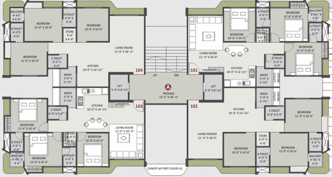 Floor Plan of Khushi Nilkanth Sky in Variav, Surat - Image 82659