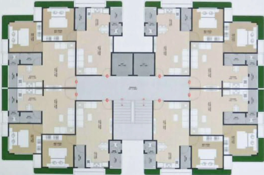 Floor Plan of RJ Radhe Residency in Amroli, Surat - Image 81528