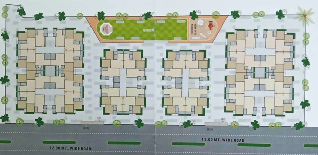 Master Plan of RJ Radhe Residency in Amroli, Surat - Image 81529