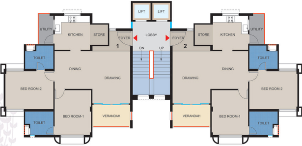 Floor Plan of Kamlesh Jacaranda in Vasna Road, Vadodara - Image 83019