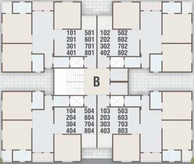 Floor Plan of Ratnam Oasis in Waghodia Road, Vadodara - Image 103648