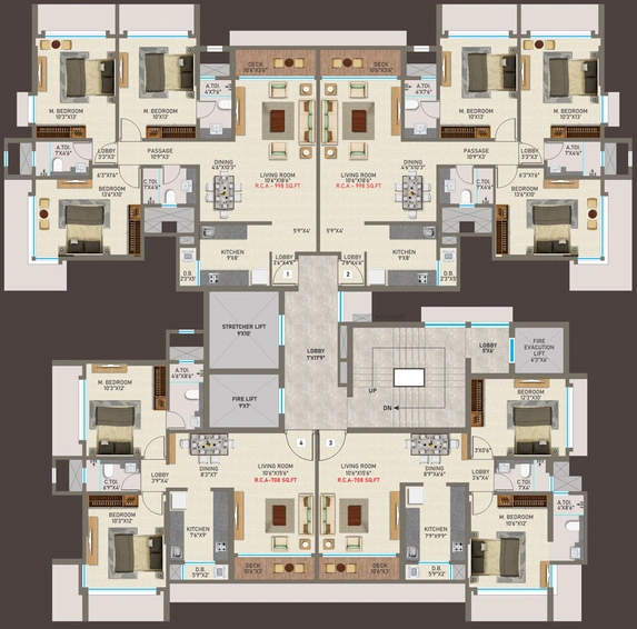 Floor Plan of R Rekhaz in Mulund West, Mumbai - Image 81615
