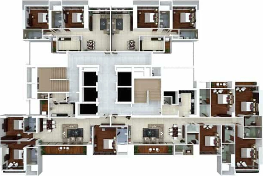 Floor Plan of Ajmera I-land Zeon in Wadala East, Mumbai - Image 82544