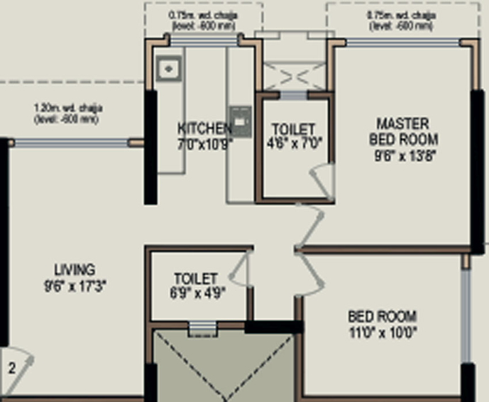 2 BHK Flat in Poddar Samadhan in Goregaon West, Mumbai - Image 631433