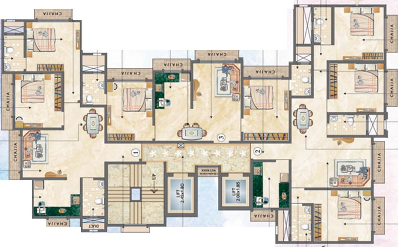 Floor Plan of VK Skye Grandeur in Ghatkopar East, Mumbai - Image 81658