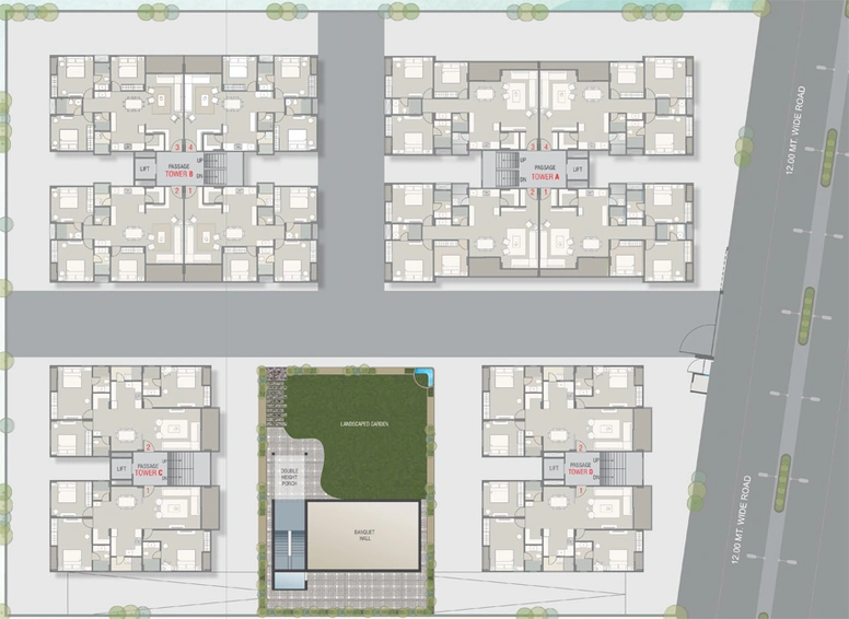 Master Plan of Orchid Flora in Sama Savli Road, Vadodara - Image 81959