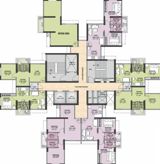 Floor Plan of Puraniks Unicorn in Ghodbunder Road, Thane - Image 122110